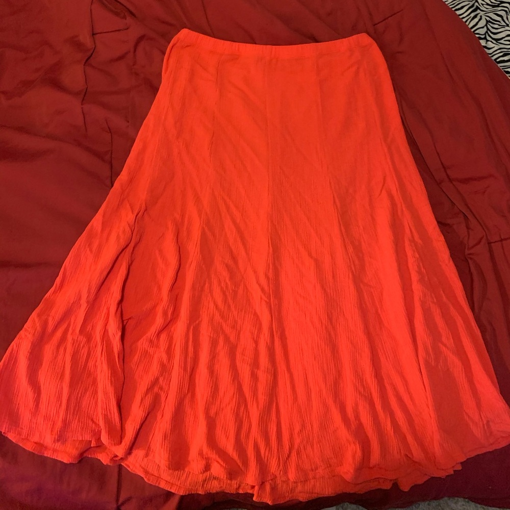 Susan Graver Red/Orange Skirt